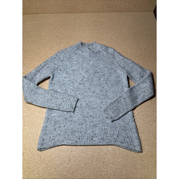 Kuhl Gray Speckled Mock Neck Women's Ida Sweater Merino Wool Blend Size Small H2 - Picture 1 of 7